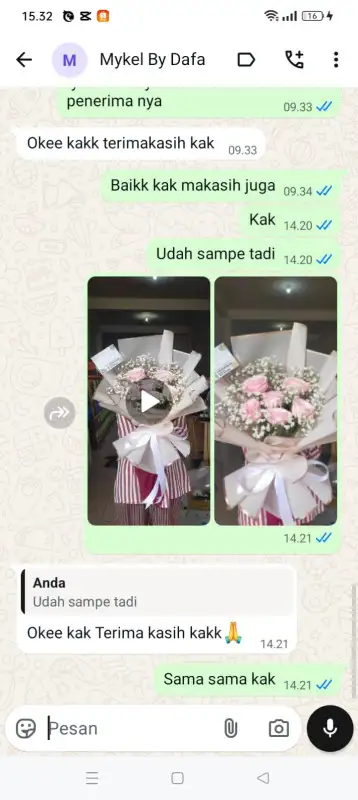 Testimonial Papan buket bunga MAJENE