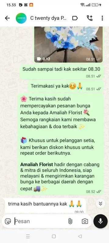 Testimonial krans bunga MAJENE